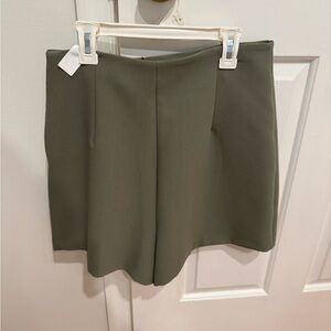 Zara Olive Tailored Mini Skirt